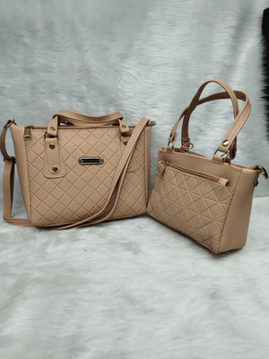 SIZI CREATION Beige Shoulder Bag SZ0075(Pack of 2)