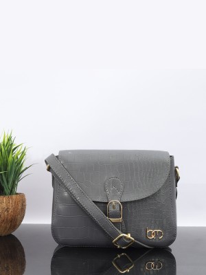 Bagsy Malone Grey Sling Bag Women's Vegan Leather Sling Bag | Ladies Purse Handbag