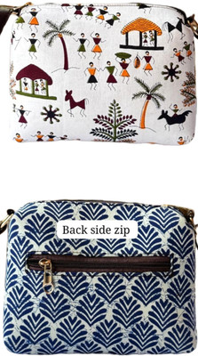 CRAFTWELL Multicolor Sling Bag Stylish New Trendy Unique Classy Design Shoulder Crossbody Sling Bag For Women(Pack of 2)