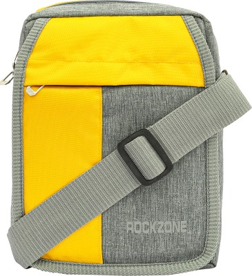 ROCKZONE Grey, Yellow Sling Bag GREY YELLOW SLING BAG