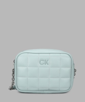 Calvin Klein Grey Sling Bag SQUARE QUILT CAMERA BAG