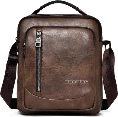 STORITE Brown Sling Bag Oxford Messenger Crossbody Bag for Multi Purposes & Travel Office Handbag
