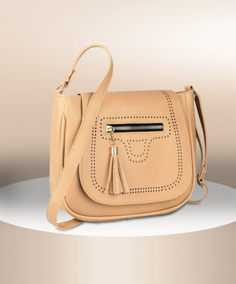 SHAMRIZ Beige Sling Bag Women's & Girl'S Sling Bag With Adjustable strap | Women handbag | Women purse |Side Sling bag | Tassel Sling Bag