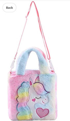 Remang Multicolor Sling Bag Magical Unicorn Design Bag for Kids – Sparkling Pink Backpack with Adjustable