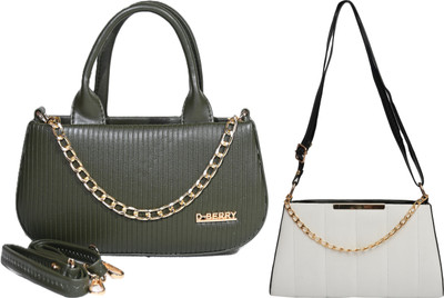 Despacito Green, White Sling Bag Fashionable sling bag(Pack of 2)