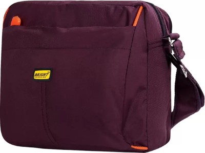 SHIFA Purple Sling Bag Sling Cross Body Travel Office Business Messenger Bag (Purple)