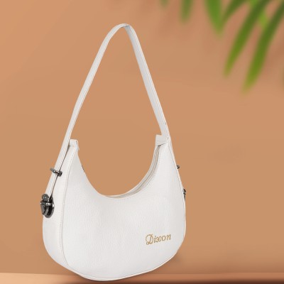 DIXON White Sling Bag Casual Half Moon Unique Design Shoulder Side Sling Bag For Women