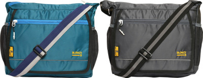Blowzy Blue, Grey Sling Bag College crossbody Travel Unisex Office Business Messenger Bag(Pack of 2)