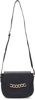 GLO by Globus Black Sling Bag Globus Women Black Solid Sling Bag