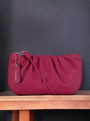 Dressberry Red Sling Bag Pleated Sling Bag