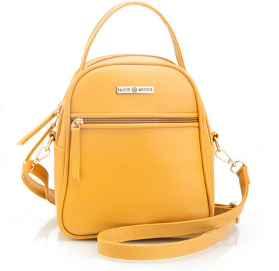 house of common Yellow Shoulder Bag Multipurpose Lunch Bag with Adjustable Strap a Perfect Office Bag for Women
