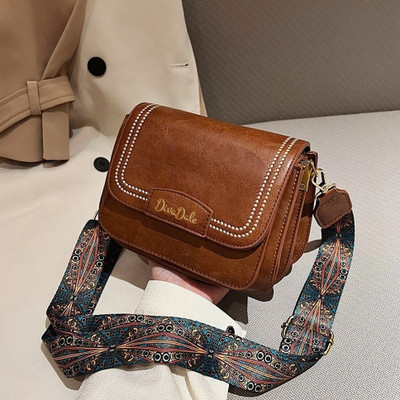 Diva Dale Brown Sling Bag Stylish Trendy Multi-Pockets Wide Strap Casual Travel