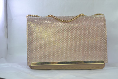 ROGAN Gold Sling Bag Lightweight Regular Use Rexin Zipper Sling Bag for Women