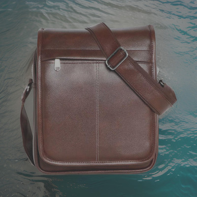 Shivra Brown Sling Bag Men Sling Bag extra large (S-11*8.5*3)