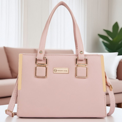 Golden Star Pink Hand-held Bag New Trendy & Fancy Bags Shoulder Bags Use College Office Travel & Party etc