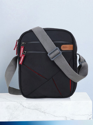 DEZiRE CRAfTS Black Sling Bag Stylish Shoulder Cross Body Office Business Messenger Bag Water Resistant for Men and Women