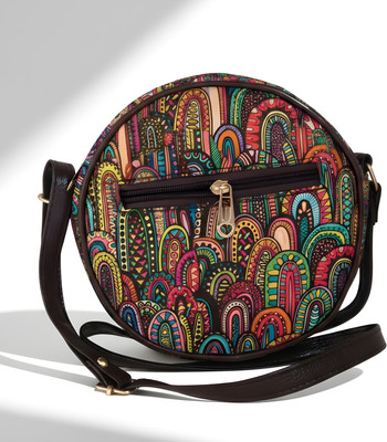 rahulecom Multicolor Sling Bag Trendy Boho Round Sling Bag for Women | Multicolor Crossbody Handbag