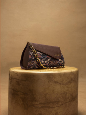 ZOUK Pink Sling Bag Rhea Kapoor Baguette - Kashmir Blooms