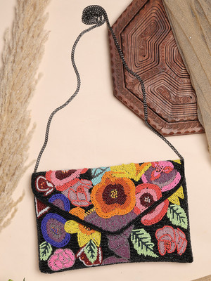 Anekaant Black, Multicolor Sling Bag Boho