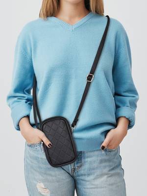 Pramadda Pure Luxury Black Sling Bag Stylish Mobile Leather Sling