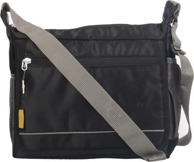 SPORT COLLECTION Black Sling Bag Sling Cross Body Travel Office Business Messenger one Side Shoulder Bag