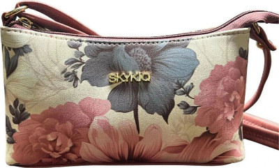 SKYKIQ Multicolor Sling Bag Flower Embossed Sling Bag