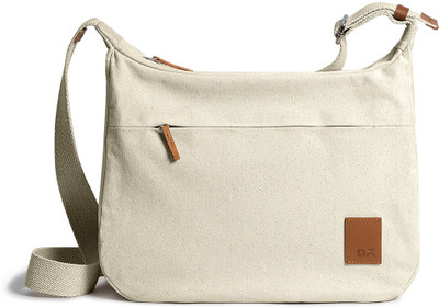 DailyObjects White Sling Bag Ivory March Crossbody Bag Large