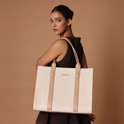 LINO PERROS White Tote Voyage Over-Sized Bag