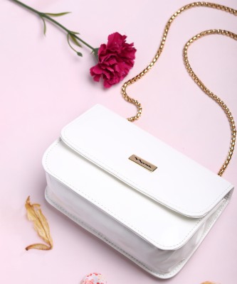 MANHAWK White Sling Bag White Women Sling Bag