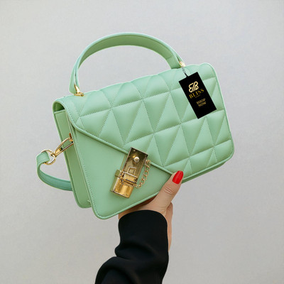 Bliss Green Sling Bag Green casual twist lock aesthetic slingbag