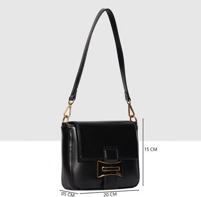 ESBEDA Black Sling Bag Shiny Elegant Sling Bag
