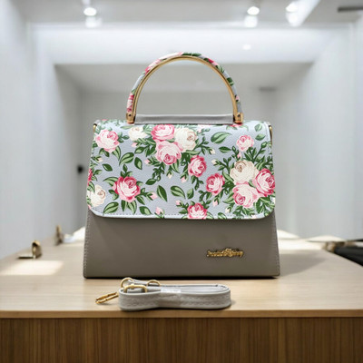 Jazzberry Grey Sling Bag Floral print