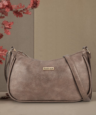 Fastrack Brown Sling Bag Textured