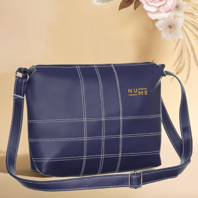 NuMe Blue Sling Bag Premium synthetic leather Sling bags