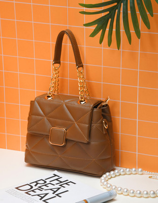 Caressa Brown Sling Bag TOP HANDLE TRENDING DESING WOMEN HAND SLING BAG