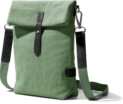 DailyObjects Green Sling Bag Unisex Scout Crossbody Bag | Cufflink Closure | Adjustable Strap | Spacious