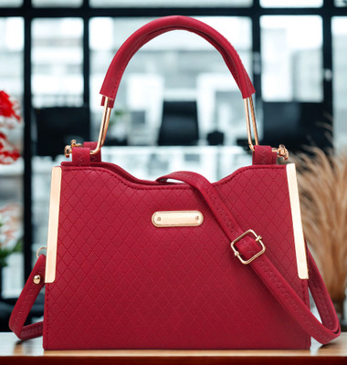 SHIFA Red Shoulder Bag Women’s Red Handbag – Stylish Shoulder Bag with Sling Strap