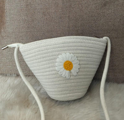 Babbotty White Sling Bag Straw Sling Bag for Women and Girls, Ladies Shoulder Purse ,Jute Handbag