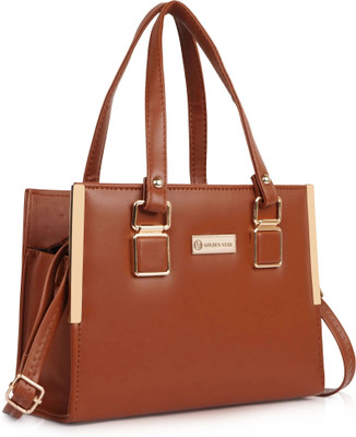 Golden Star Women Tan Hand-held Bag