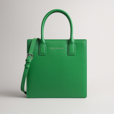 LINO PERROS Green Satchel Women Green Handbag