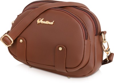 Sentinel Brown Sling Bag DOME BROWN ROUND SLING