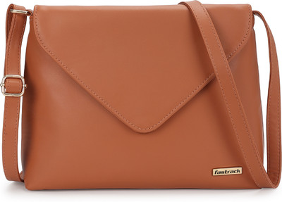 Fastrack Tan Sling Bag Solid