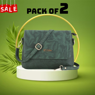 BFTPRIME Green Sling Bag BFT-07-FLAP-2 SET(Pack of 2)
