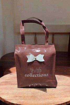 MS collection Clear Tote PEACH TOTE BAG(Pack of 2)