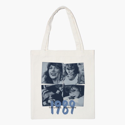 The Korhean Store White Tote Taylor's Version 1989 Aesthetic
