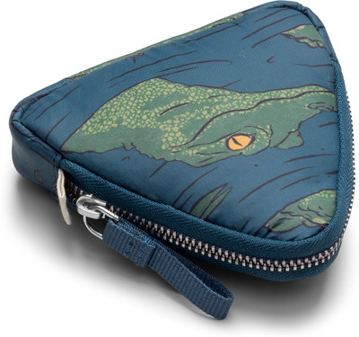 DailyObjects Blue Clutch Easy Triangle Pouch | Crafted using Soft-Touch and Water-Repellent Polyester