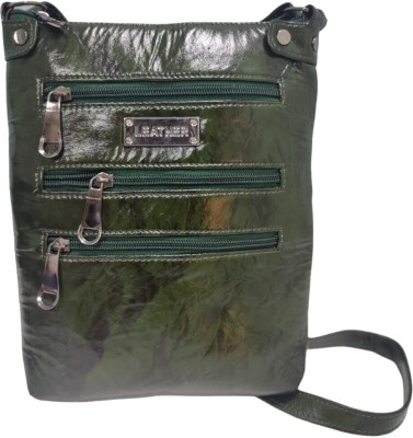 Wengvo Green Shoulder Bag Office Genuine Leather Shoulder Bag