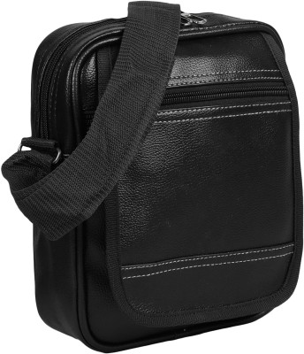 Eco Vibes Black Sling Bag Stylish Sling Bag for Men/Cross-Body Bag/Side Bag/Travel Bag/Black