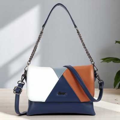 Exotic Blue Sling Bag Colour Block lingbag