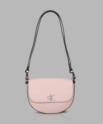 Calvin Klein Pink Sling Bag MINIMAL MONOGRAM SADDLE BAG22 T
